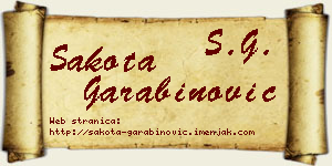 Šakota Garabinović vizit kartica